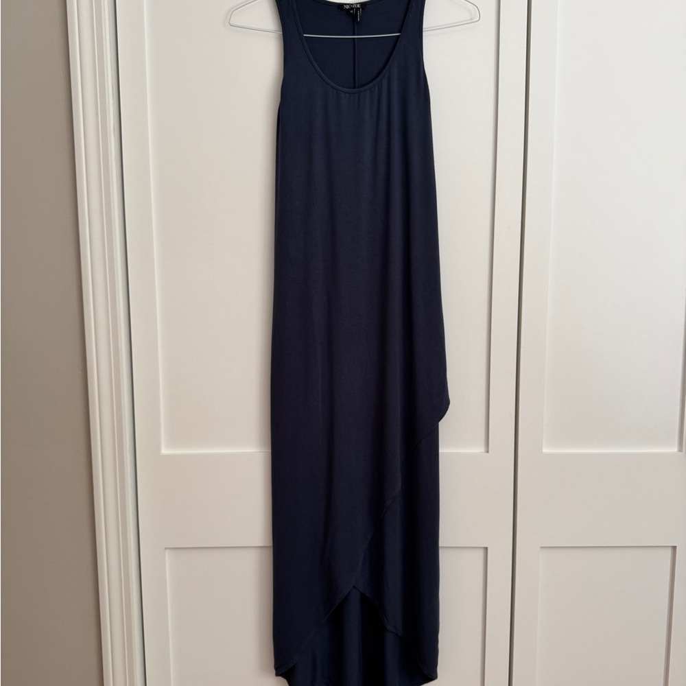 NIC+ZOE Blue Asymmetrical Halter Sundress